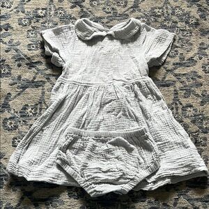 Maisonette Maison mini cotton gauze dress and bloomers 18-24mo